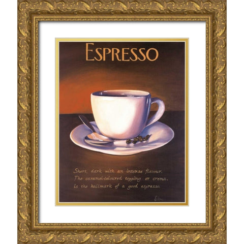 Urban Espresso Gold Ornate Wood Framed Art Print with Double Matting by Kenton, Paul