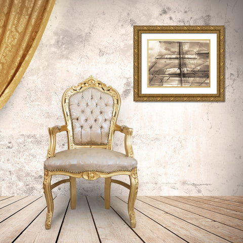 Nautical Dream II Gold Ornate Wood Framed Art Print with Double Matting by Stevens, David