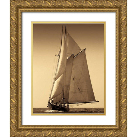 Under Sail I Gold Ornate Wood Framed Art Print with Double Matting by LeBlanc, Frederick J.