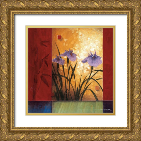 Garden Notes Gold Ornate Wood Framed Art Print with Double Matting by Li-Leger, Don