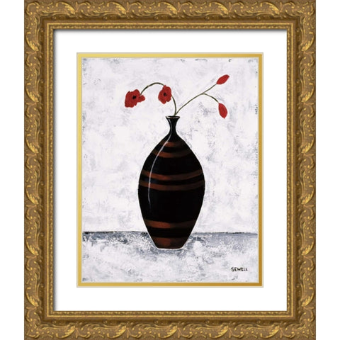 Eregansu II Gold Ornate Wood Framed Art Print with Double Matting by Sewell, Krista