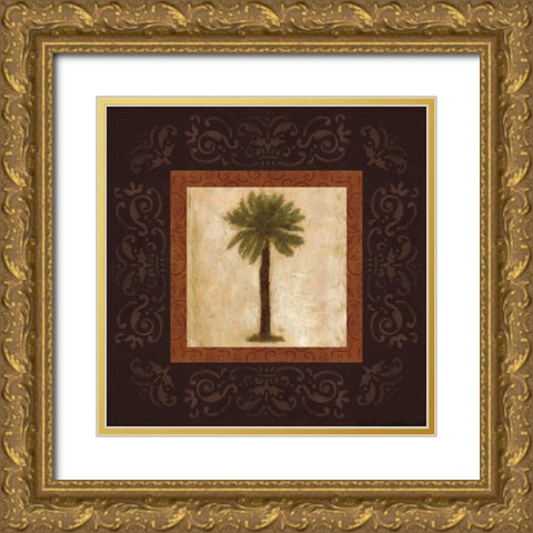 Sago Palm Gold Ornate Wood Framed Art Print with Double Matting by Mallett, Keith