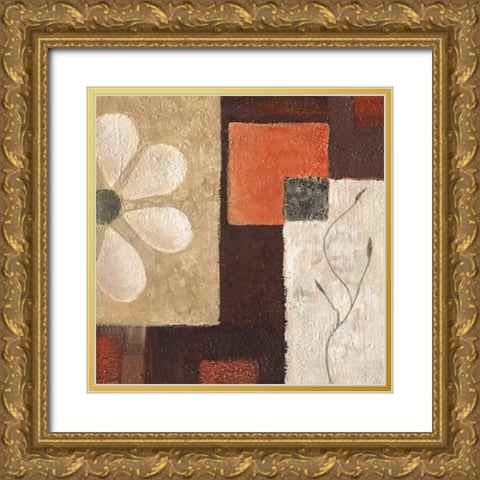 Flower Power I Gold Ornate Wood Framed Art Print with Double Matting by Salemink-Roos, Ursula