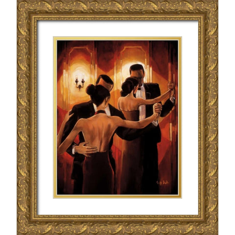 Tango Shop II Gold Ornate Wood Framed Art Print with Double Matting by Biddle, Trish