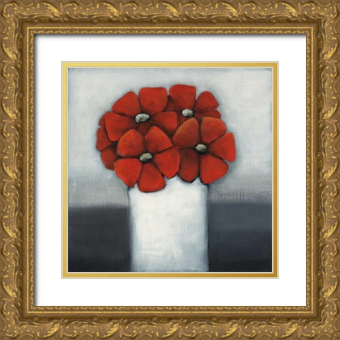 Loves Me Gold Ornate Wood Framed Art Print with Double Matting by Alves, Helena