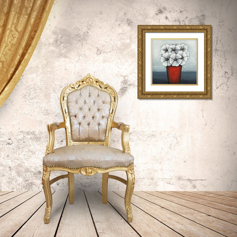 Loves Me Not Gold Ornate Wood Framed Art Print with Double Matting by Alves, Helena