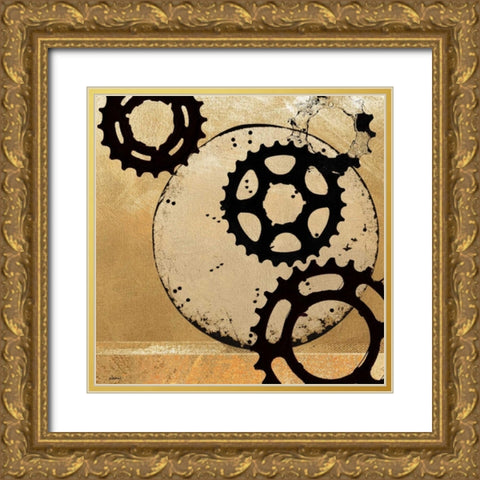 Sprockets II Gold Ornate Wood Framed Art Print with Double Matting by NOAH