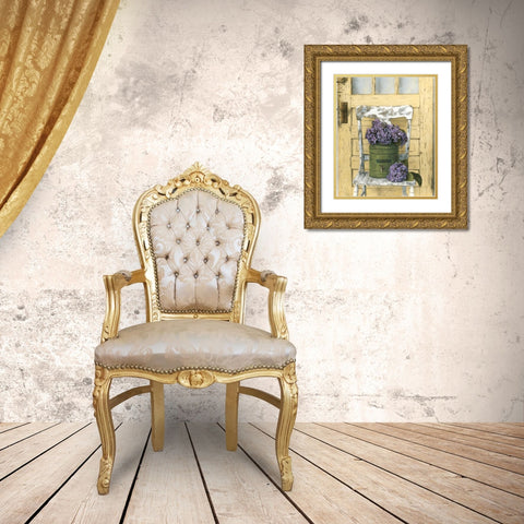 Cottage Bouquet I Gold Ornate Wood Framed Art Print with Double Matting by Atria, Cristin