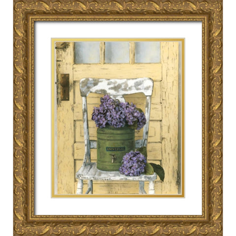 Cottage Bouquet I Gold Ornate Wood Framed Art Print with Double Matting by Atria, Cristin