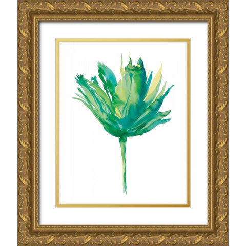 Aria II Gold Ornate Wood Framed Art Print with Double Matting by Meyers, Rebecca