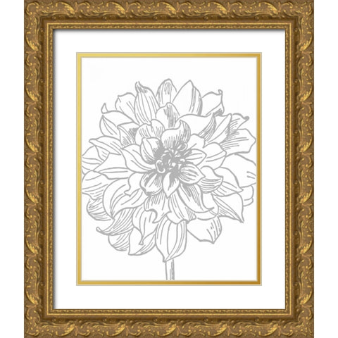 Florette III Gold Ornate Wood Framed Art Print with Double Matting by Berg, Sabine