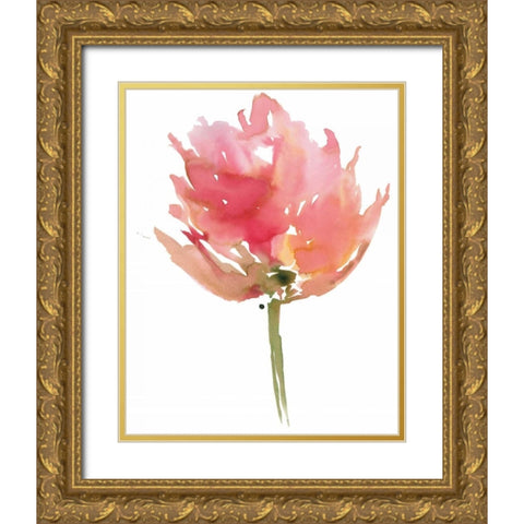 Melody I Gold Ornate Wood Framed Art Print with Double Matting by Meyers, Rebecca