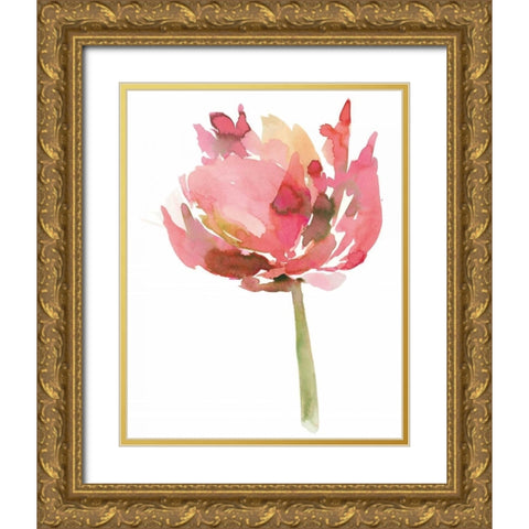 Melody II Gold Ornate Wood Framed Art Print with Double Matting by Meyers, Rebecca