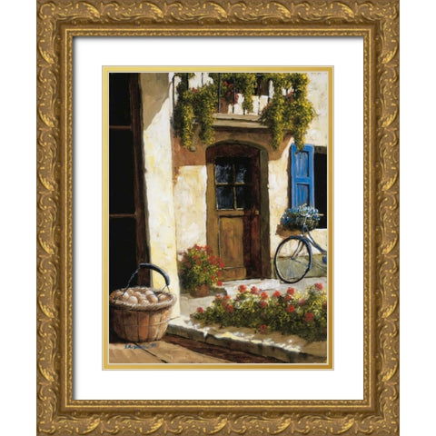 Back From the Market Gold Ornate Wood Framed Art Print with Double Matting by Archambault, Gilles