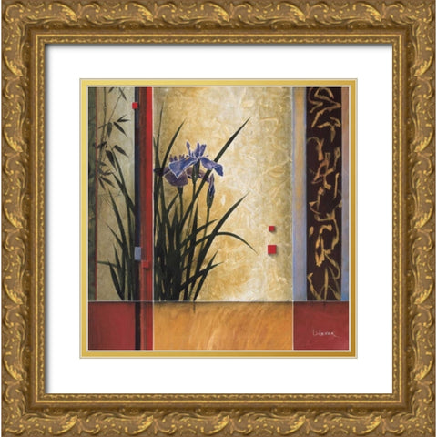 Garden Gateway Gold Ornate Wood Framed Art Print with Double Matting by Li-Leger, Don