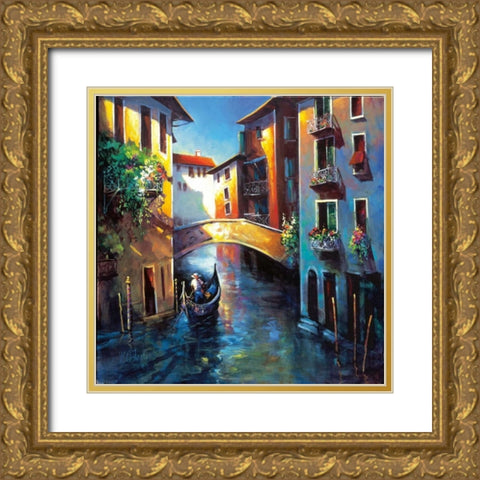 Daybreak in Venice Gold Ornate Wood Framed Art Print with Double Matting by OToole, Nancy