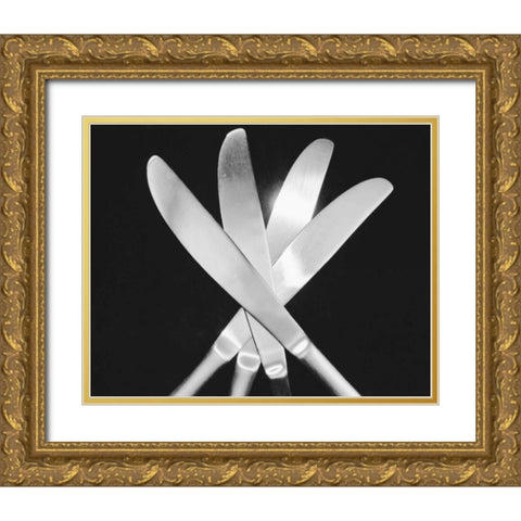 Knives Gold Ornate Wood Framed Art Print with Double Matting by Feeley, Mike
