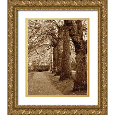 Autumn Stroll I Gold Ornate Wood Framed Art Print with Double Matting by Maihara/Watt, Jeff/Boyce