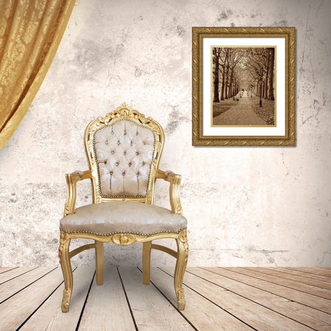 Autumn Stroll II Gold Ornate Wood Framed Art Print with Double Matting by Maihara/Watt, Jeff/Boyce