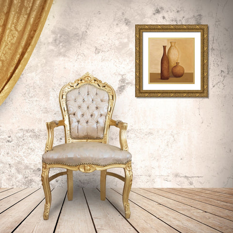 Simplistic I Gold Ornate Wood Framed Art Print with Double Matting by Cometa, Emmanuel