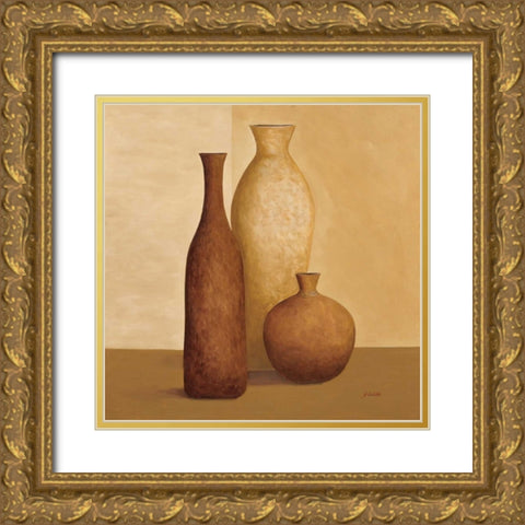 Simplistic I Gold Ornate Wood Framed Art Print with Double Matting by Cometa, Emmanuel