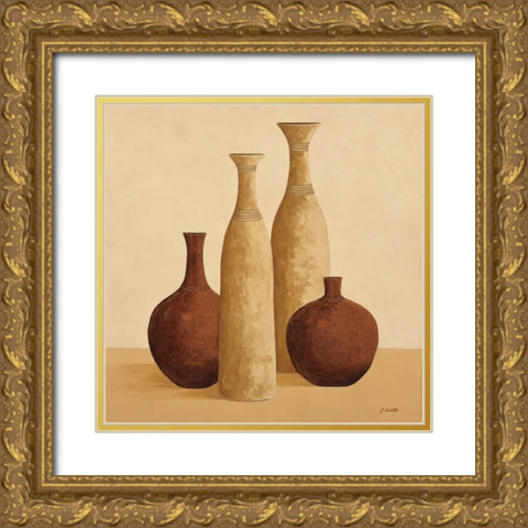 Simplistic II Gold Ornate Wood Framed Art Print with Double Matting by Cometa, Emmanuel
