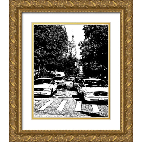 New York Minute I Gold Ornate Wood Framed Art Print with Double Matting by Maihara/Watt, Jeff/Boyce