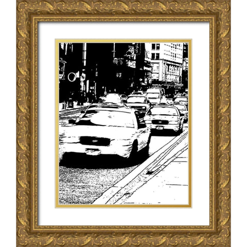 New York Minute II Gold Ornate Wood Framed Art Print with Double Matting by Maihara/Watt, Jeff/Boyce
