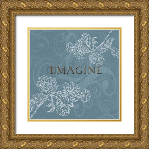 Imagine Gold Ornate Wood Framed Art Print with Double Matting by Tanner, Jan