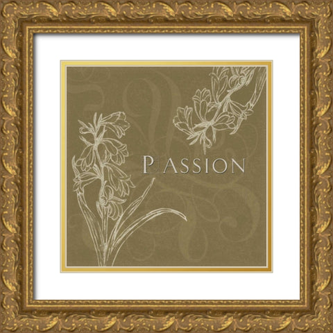 Passion Gold Ornate Wood Framed Art Print with Double Matting by Tanner, Jan