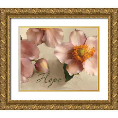 Hope Gold Ornate Wood Framed Art Print with Double Matting by Tanner, Jan