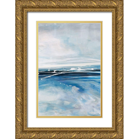 Cloud Pond II Gold Ornate Wood Framed Art Print with Double Matting by Parker, Karen Lorena