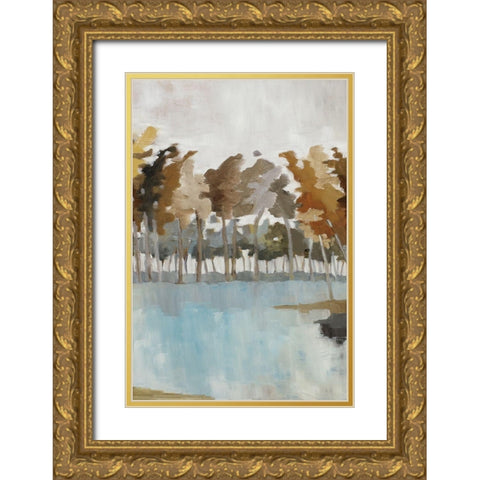 Wetlands II Gold Ornate Wood Framed Art Print with Double Matting by Ellens, Jacqueline