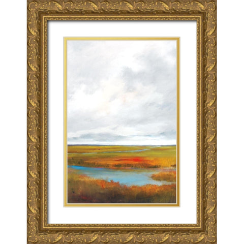 Sunset Over The Marsh II Gold Ornate Wood Framed Art Print with Double Matting by Jackson, Victoria