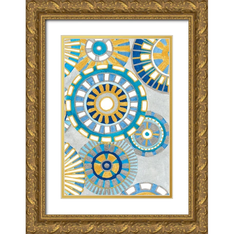 Circle Delight C Gold Ornate Wood Framed Art Print with Double Matting by Banks, Debbie