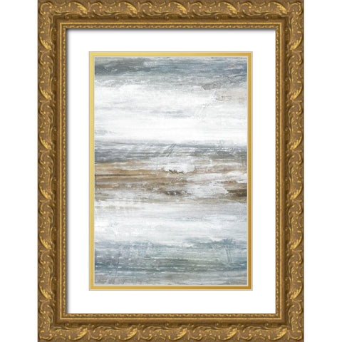 Mirage B Gold Ornate Wood Framed Art Print with Double Matting by Fontaine, Stephane