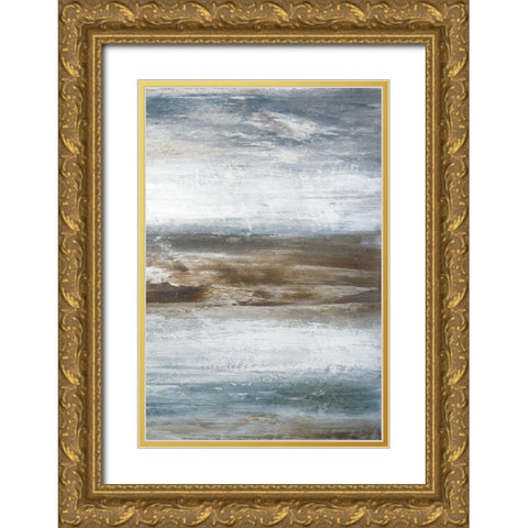 Mirage C Gold Ornate Wood Framed Art Print with Double Matting by Fontaine, Stephane