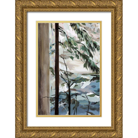 Whispering of the Branches II Gold Ornate Wood Framed Art Print with Double Matting by Meyers, Rebecca