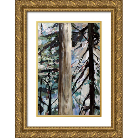 Whispering of the Branches III Gold Ornate Wood Framed Art Print with Double Matting by Meyers, Rebecca