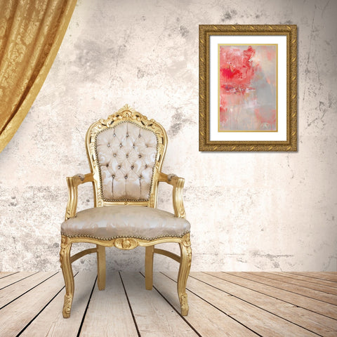 At First Blush III Gold Ornate Wood Framed Art Print with Double Matting by Cole, Macy