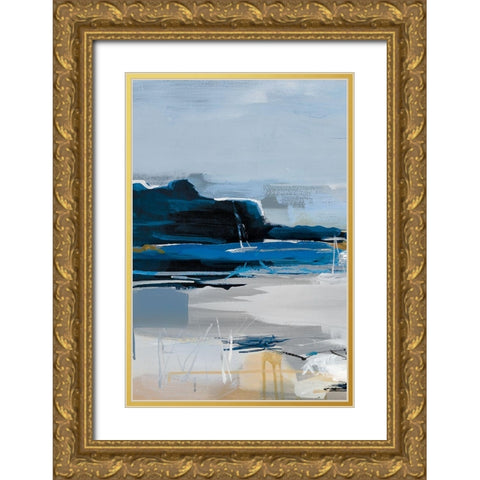 Land and Sea I Gold Ornate Wood Framed Art Print with Double Matting by Fitzsimmons, A.