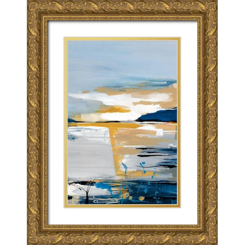 Land and Sea II Gold Ornate Wood Framed Art Print with Double Matting by Fitzsimmons, A.