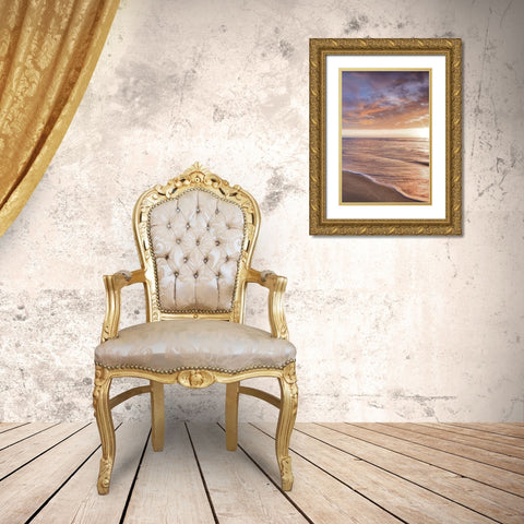 Kee Beach Sunset II Gold Ornate Wood Framed Art Print with Double Matting by Frates, Dennis