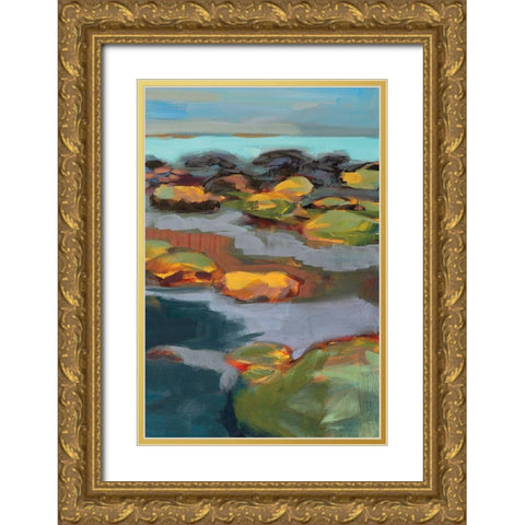 Navigating Obstacles III Gold Ornate Wood Framed Art Print with Double Matting by Harwood, Jennifer