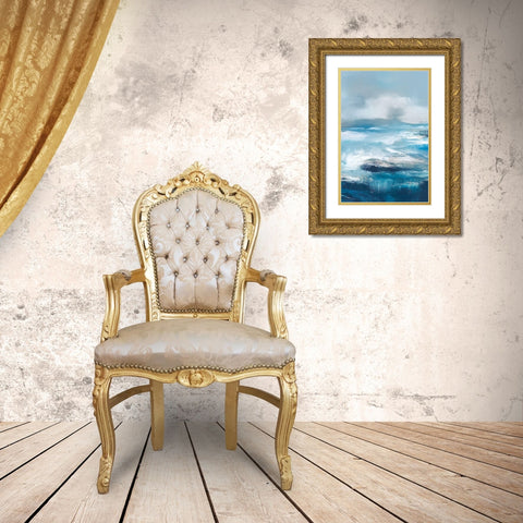 Storm Surf II Gold Ornate Wood Framed Art Print with Double Matting by Parent, Joanne