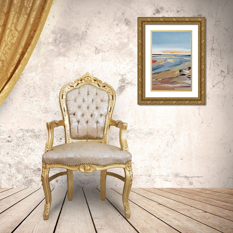 The Beach II Gold Ornate Wood Framed Art Print with Double Matting by Fitzsimmons, A.