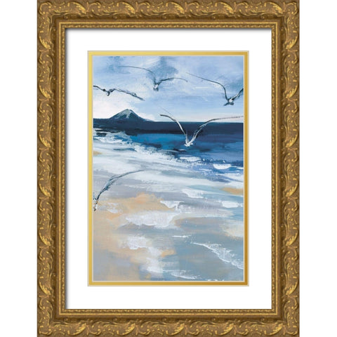 Pacific Breezes II Gold Ornate Wood Framed Art Print with Double Matting by Fitzsimmons, A.