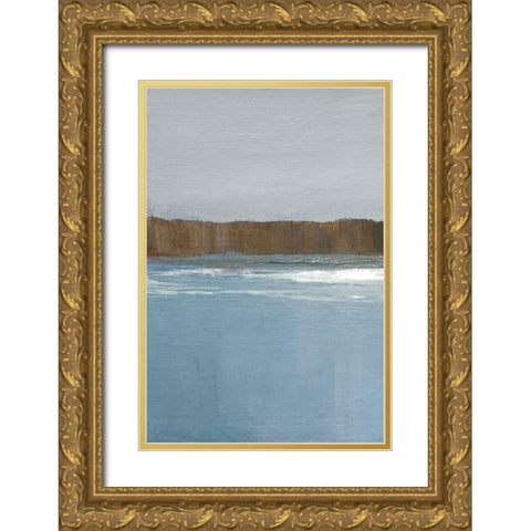 Lulworth Cove I Gold Ornate Wood Framed Art Print with Double Matting by Gold, Caroline
