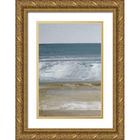 Spindrift 2 A Gold Ornate Wood Framed Art Print with Double Matting by Gold, Caroline