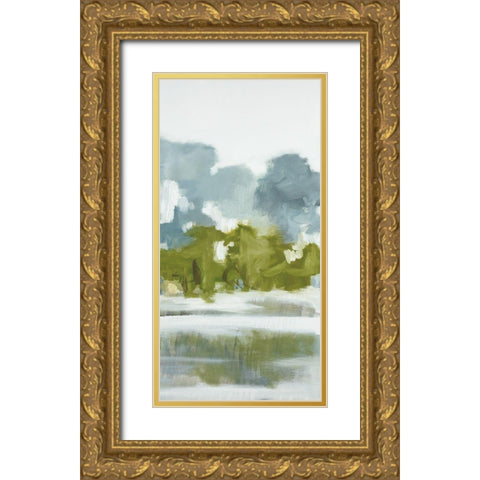 Reflections C Gold Ornate Wood Framed Art Print with Double Matting by Ellens, Jacqueline